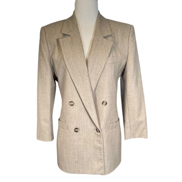 Saville 100% Wool Blazer Size 6 Double-Breasted Fully Lined Classic Tailored - Picture 1 of 14